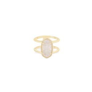 ✨Kendra Scott Elyse ring in Iridescent Drusy✨
